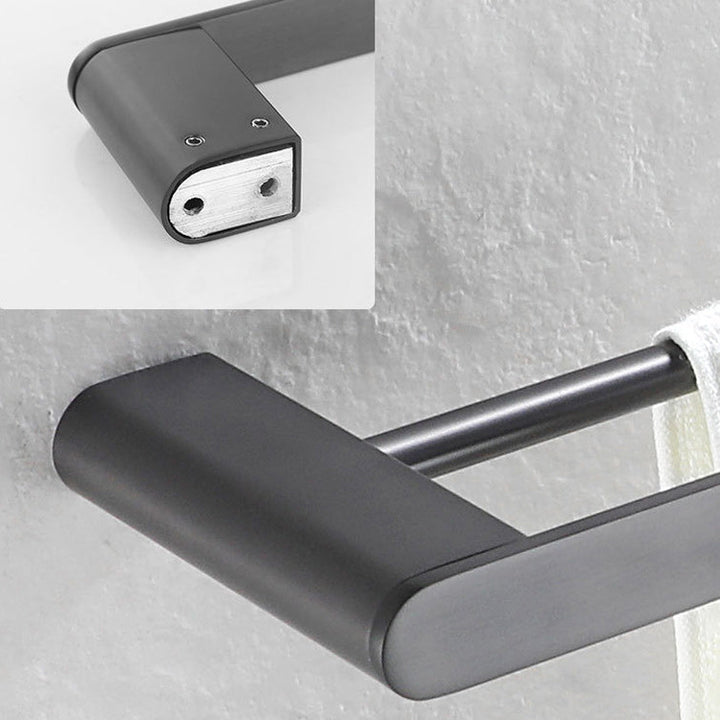 BowLift | 5-piece modern bathroom accessory set made of stainless steel with towel bar/robe hooks/paper holder
