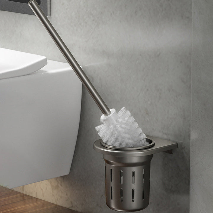 BowLift | Modern Gray Bathroom Accessory Set Aluminum Stainless Steel Bathroom Shelf/Towel Hooks/Towel Bar