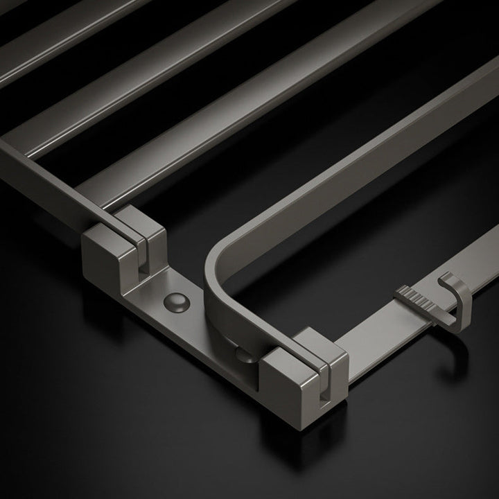 BowLift | Modern Gray Bathroom Accessories Set Aluminum Stainless Steel Bathroom Shelf/Towel Hooks/Towel Bar