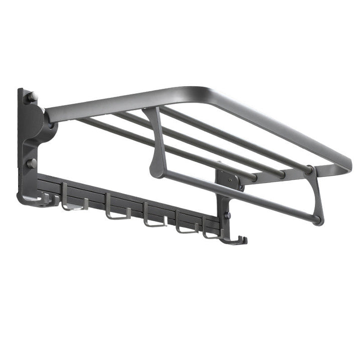 BowLift | Contemporary Gray Bathroom Hardware Set Bathroom Shelf/Towel Bar Including Bathroom Set