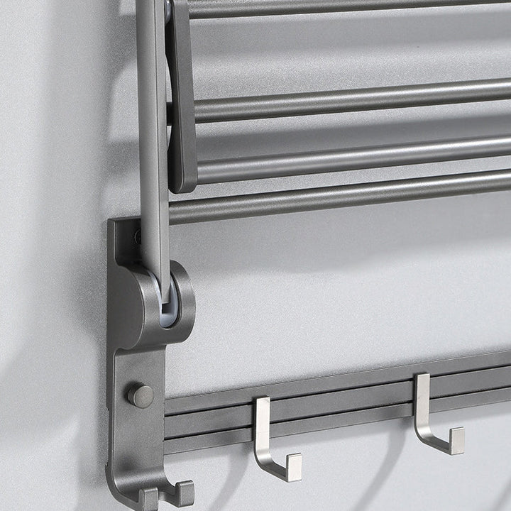 BowLift | Contemporary Gray Bathroom Hardware Set Bathroom Shelf/Towel Bar Including Bathroom Set