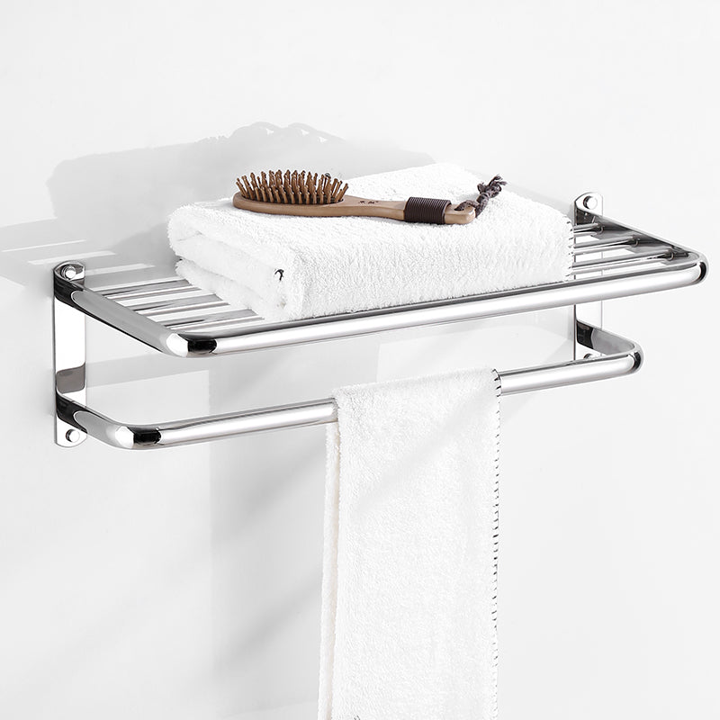 BowLift | Modern Bathroom Set with Bathroom Shelf/Towel Bar Polished Chrome Bathroom Accessory Set