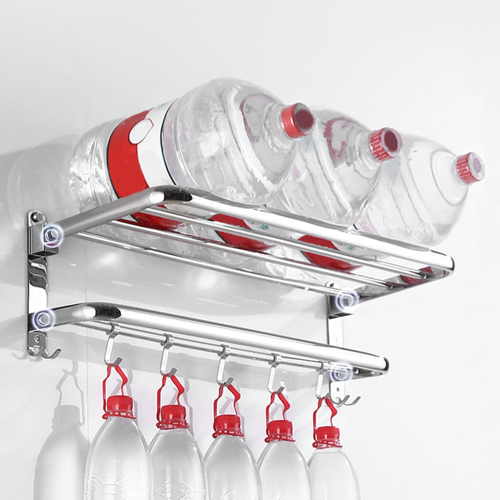 BowLift | Modern Bathroom Set with Bathroom Shelf/Towel Bar Polished Chrome Bathroom Accessory Set