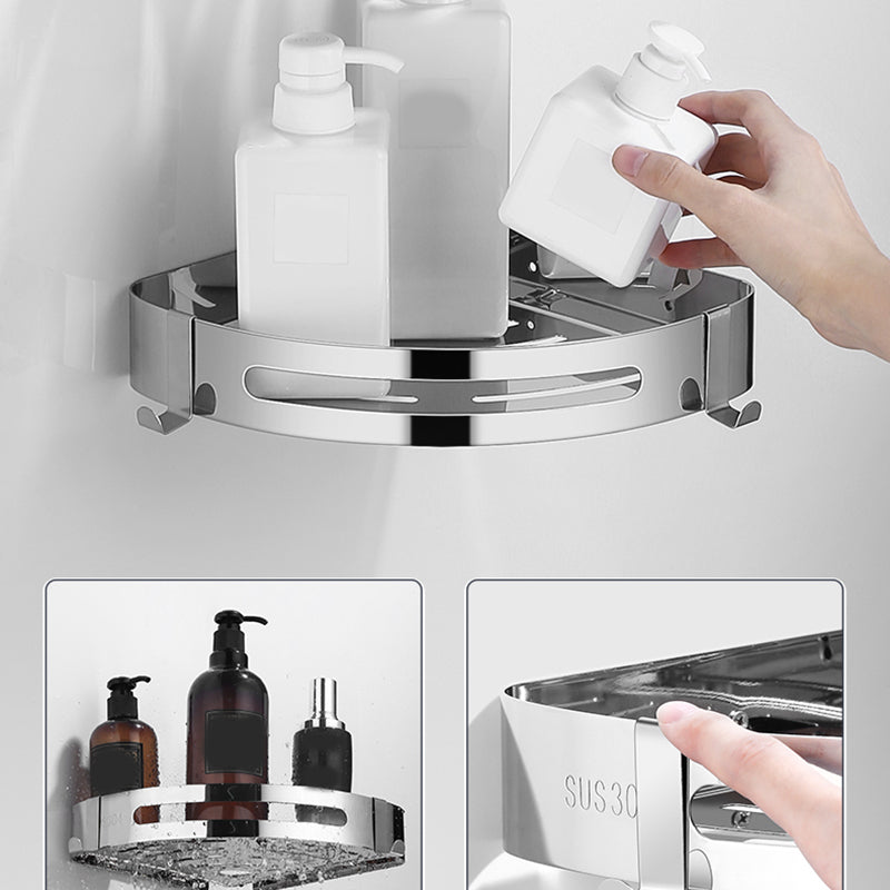 BowLift | Modern Bathroom Set with Bathroom Shelf/Towel Bar Polished Chrome Bathroom Accessory Set