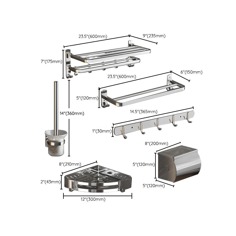 BowLift | Modern Bathroom Accessory Set Paper Holder Bathroom Shelf Stainless Steel Bathroom Hardware