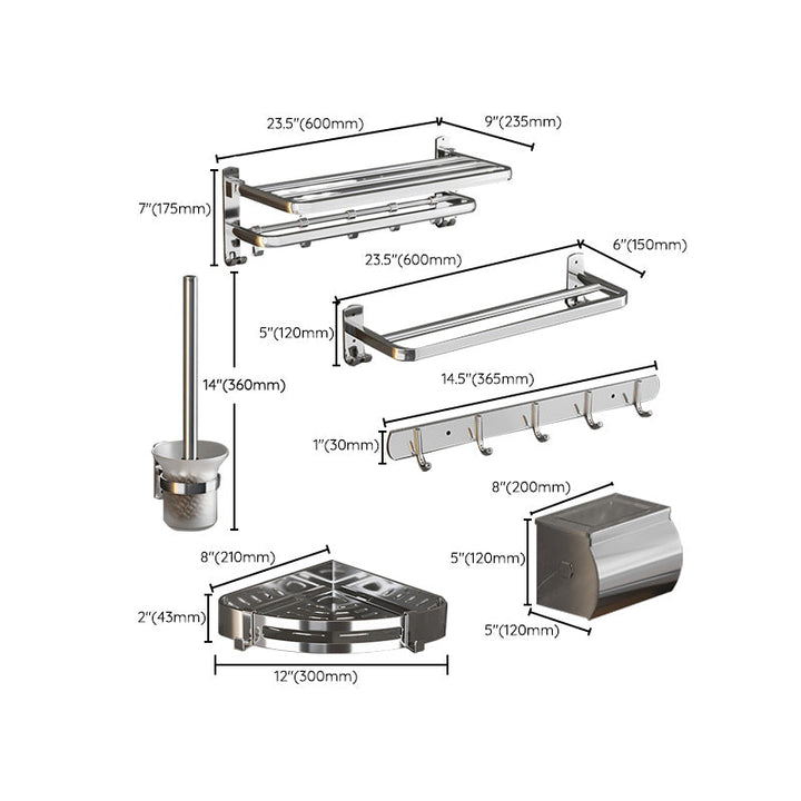 BowLift | Modern Bathroom Accessory Set Paper Holder Bathroom Shelf Stainless Steel Bathroom Hardware