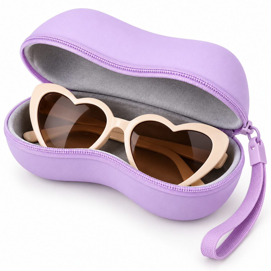 Hard-Shell Travel Sunglasses Case with Wrist Strap Bowlift