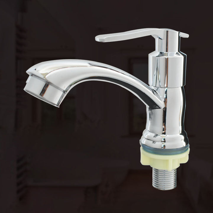 BowLift | Modern Bathroom Faucet Chrome Knob Handle with Water Hose Basin Faucet
