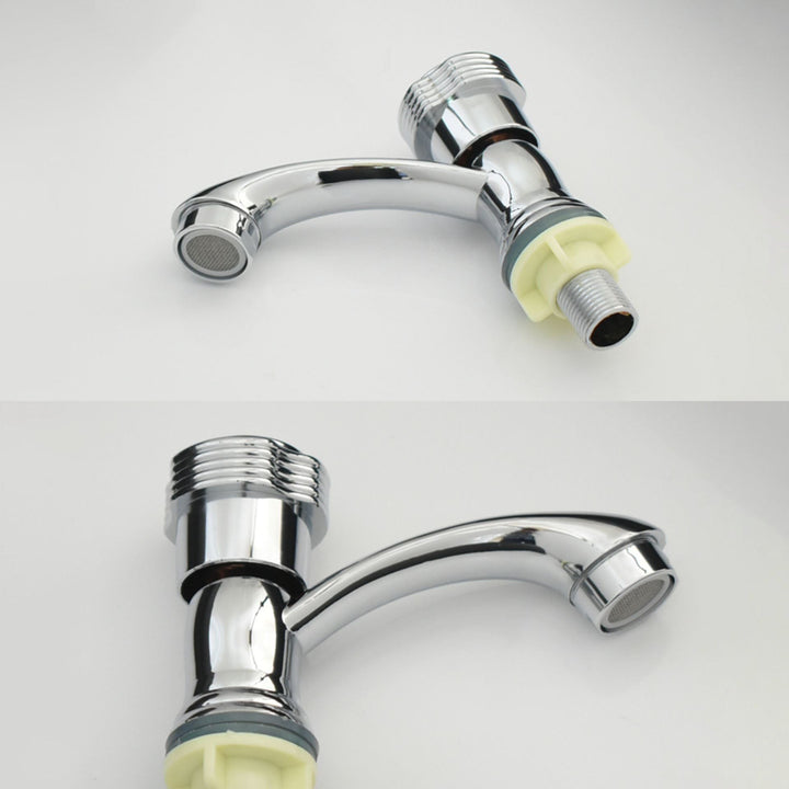BowLift | Modern Bathroom Faucet Chrome Knob Handle with Water Hose Basin Faucet