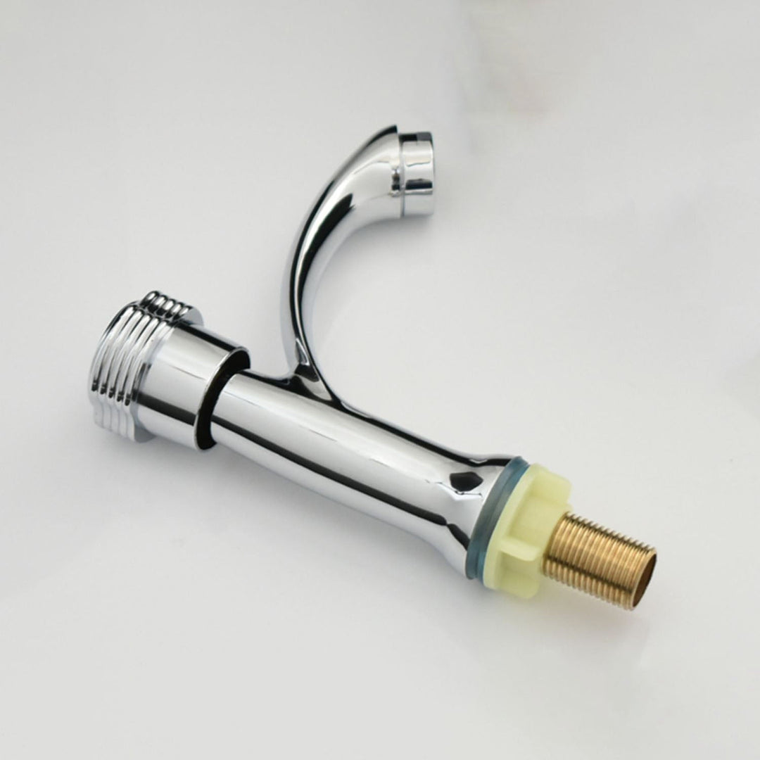 BowLift | Modern Bathroom Faucet Chrome Knob Handle with Water Hose Basin Faucet