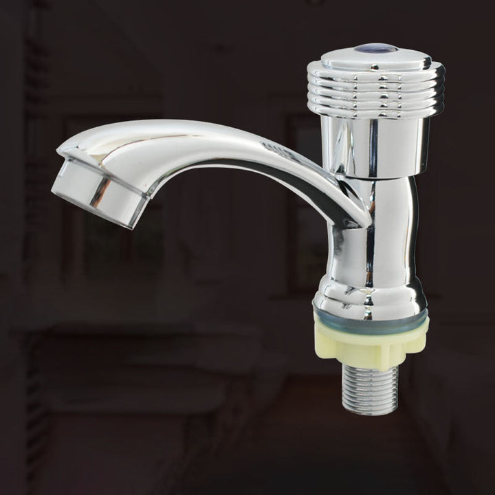 BowLift | Modern Bathroom Faucet Chrome Knob Handle with Water Hose Basin Faucet