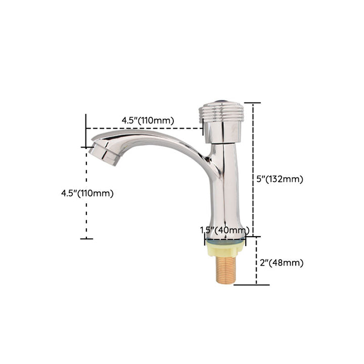 BowLift | Modern Bathroom Faucet Chrome Knob Handle with Water Hose Basin Faucet
