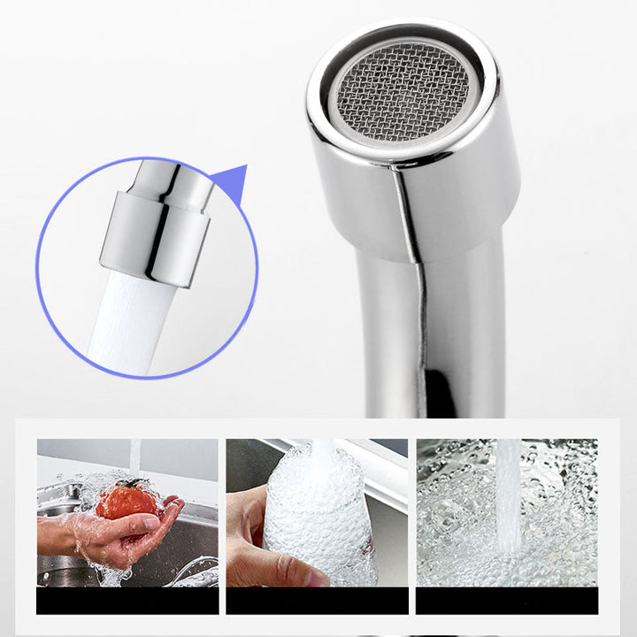 BowLift | Modern Center Set Mixer Tap Chrome 2 Knob Handles Swivel Spout Basin Mixer Tap
