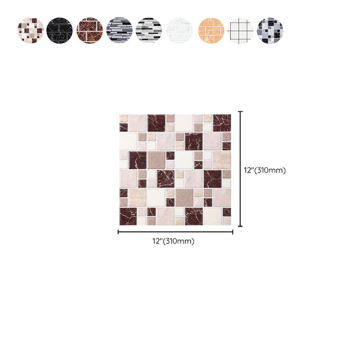 BowLift | Pattern Matte Color Stone Peel and Stick Mosaic Tile Peel and Stick Tile Set of 2