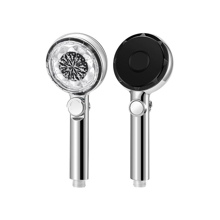 BowLift | Contemporary Handheld Showerhead Round Filter Ball Spray Head With Digital Display