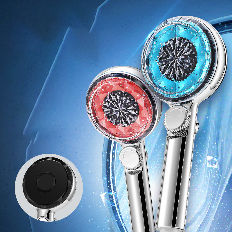 BowLift | Contemporary Handheld Showerhead Round Filter Ball Spray Head With Digital Display