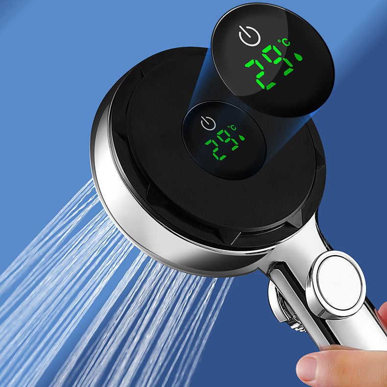 BowLift | Contemporary Handheld Showerhead Round Filter Ball Spray Head With Digital Display