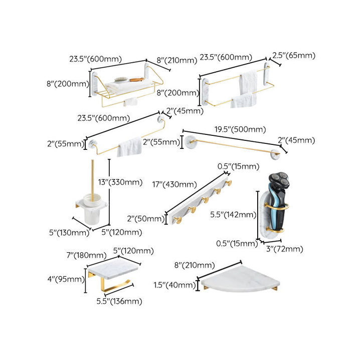 BowLift | Modern bathroom accessories as a single piece or as a set in marble and metal