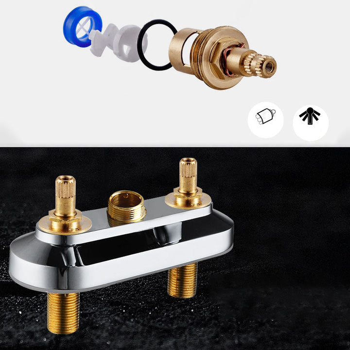 BowLift | High Arch Brass Bathroom Faucet Double Handle Basin Tap