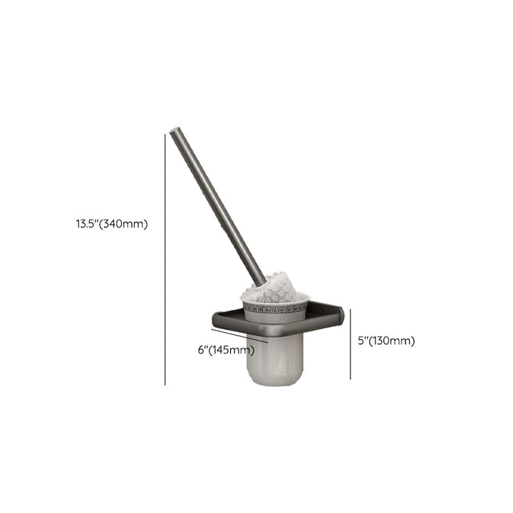 BowLift | Gray contemporary bathroom accessory set bathroom shelf/towel holder & bathrobe hook incl.
