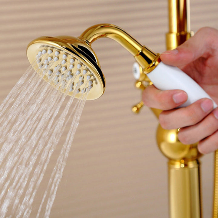 BowLift | All-Copper Single-Function Handheld Showerhead European Style Antique Rain Showerhead