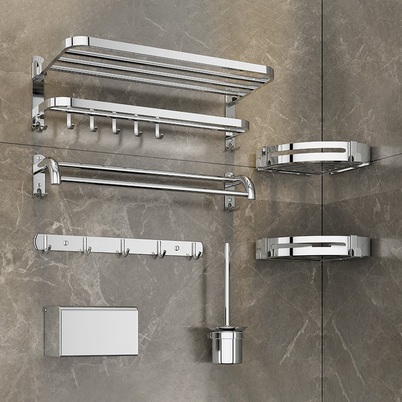 BowLift | Silver/Black Bathroom Hardware Set Modern Bathroom Accessories Hardware Set
