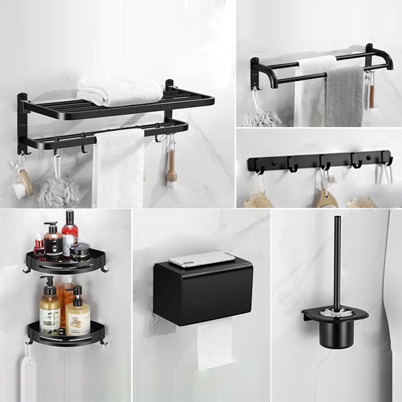 BowLift | Silver/Black Bathroom Hardware Set Modern Bathroom Accessories Hardware Set