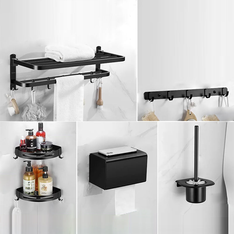 BowLift | Silver/Black Bathroom Hardware Set Modern Bathroom Accessories Hardware Set