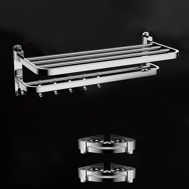 BowLift | Silver/Black Bathroom Hardware Set Modern Bathroom Accessories Hardware Set