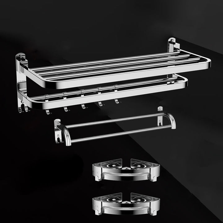 BowLift | Silver/Black Bathroom Hardware Set Modern Bathroom Accessories Hardware Set