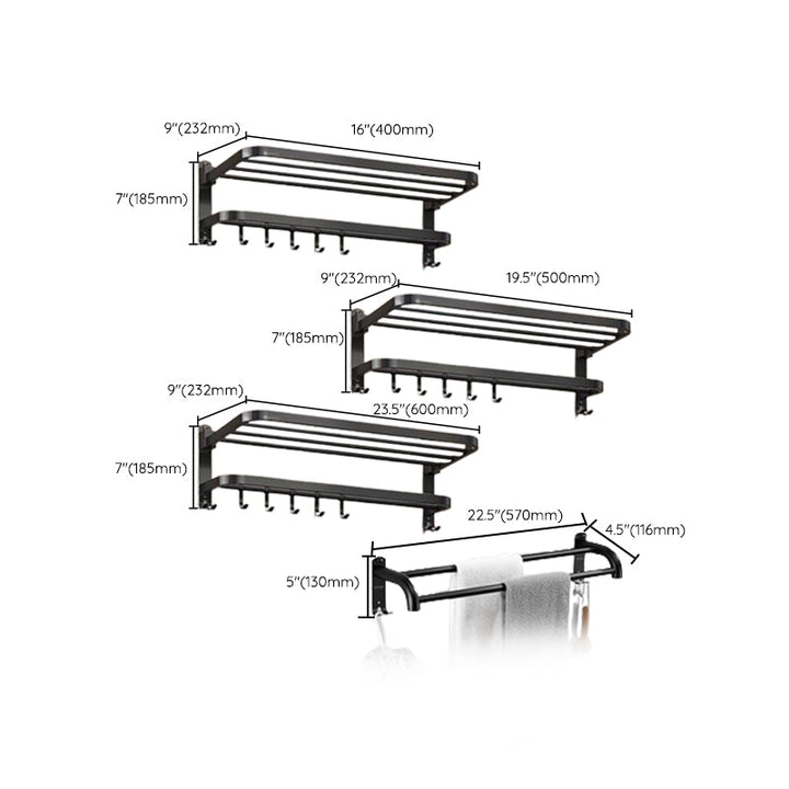 BowLift | Matte black bathroom accessory set Modern bathroom accessory hardware set