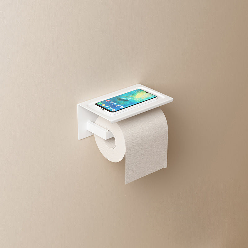 BowLift | Modern White Bathroom Accessory Set Stainless Steel Bath Hardware Set