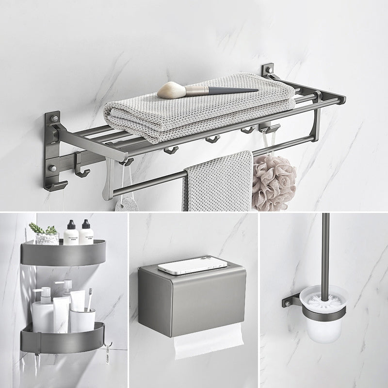 BowLift | Modern Chrome Bathroom Accessories Set Aluminum Bathroom Fixtures Set