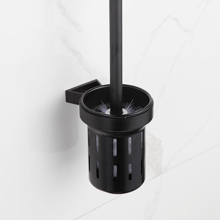BowLift | Modern Matt Black Bathroom Shelf Paper Holder Bathroom Accessory Set