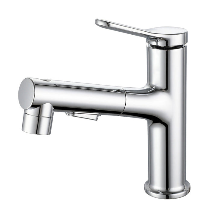 BowLift | Extendable Bathroom Faucet Brass Modern Faucet with Water Hose