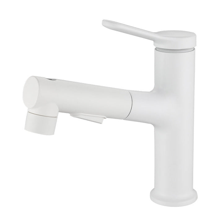 BowLift | Extendable Bathroom Faucet Brass Modern Faucet with Water Hose