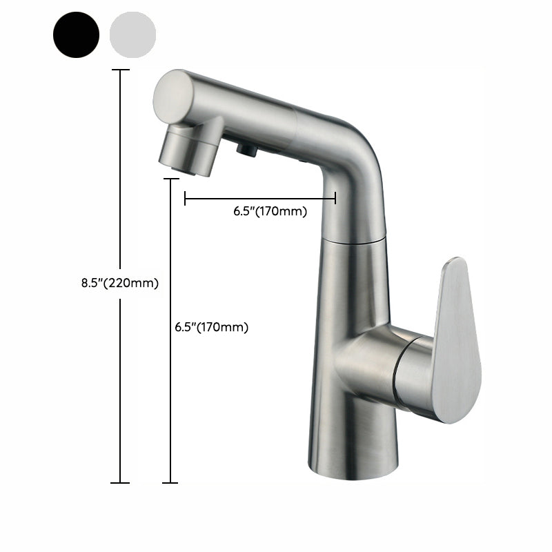 BowLift | Contemporary Vessel Faucet Pull-Out Faucet with Single Lever Handle