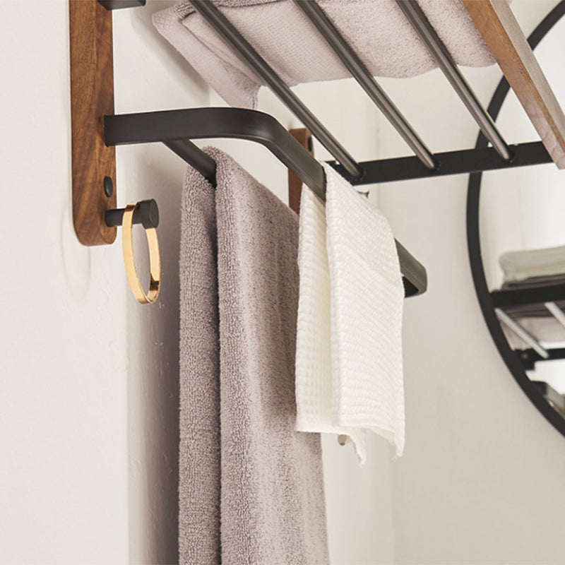 BowLift | Modern Bathroom Accessory Set Aluminum & Wood Bathroom Fittings Set