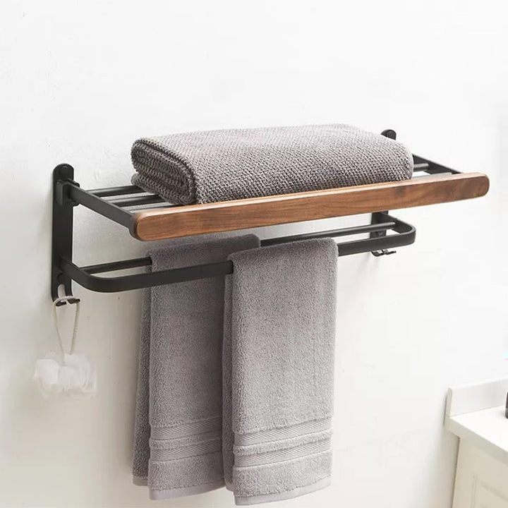 BowLift | Modern Bathroom Accessory Set Aluminum & Wood Bathroom Fittings Set
