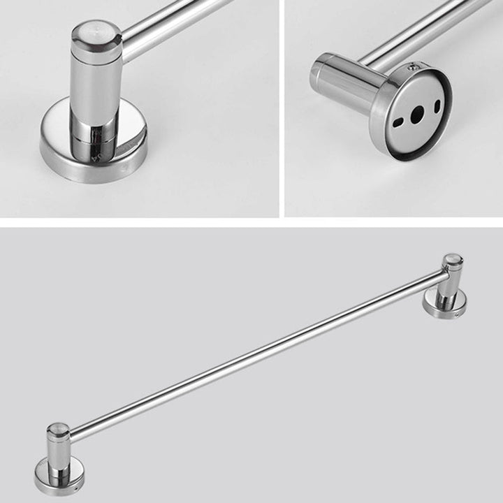 BowLift | Polished Chrome 5-piece modern bathroom accessory set with bathroom shelf