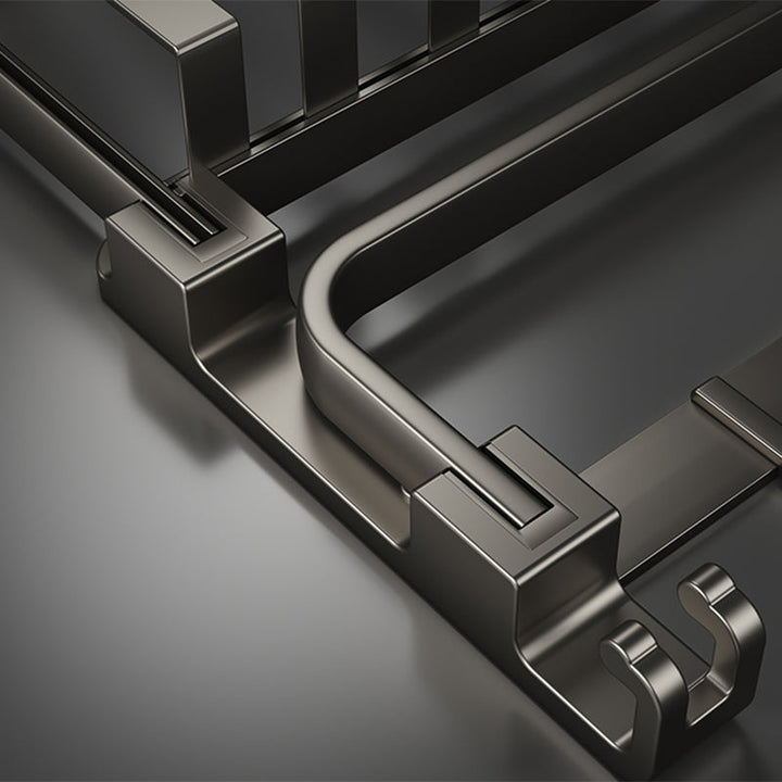 BowLift | Modern Bathroom Accessory Set Gray Bathroom Shelf Paper Holder Bathroom Accessory Kit