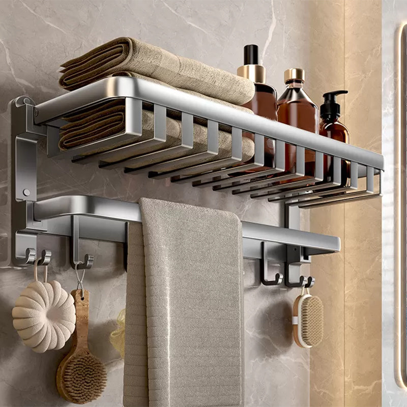 BowLift | Modern Bathroom Accessories Set Gray Bathroom Shelf Paper Holder Bathroom Accessories Kit