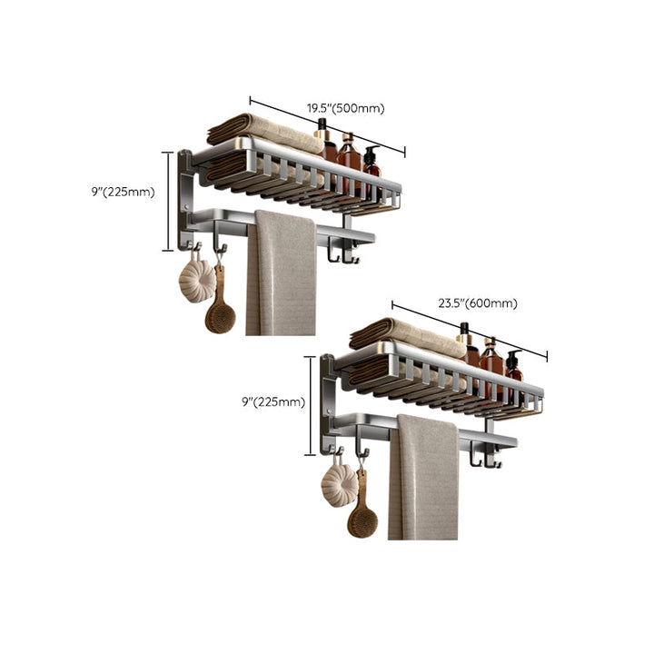 BowLift | Modern Bathroom Accessories Set Gray Bathroom Shelf Paper Holder Bathroom Accessories Kit