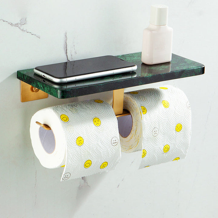 BowLift | Golden Bath Hardware Set Brass & Marble Bathroom Accessories Set