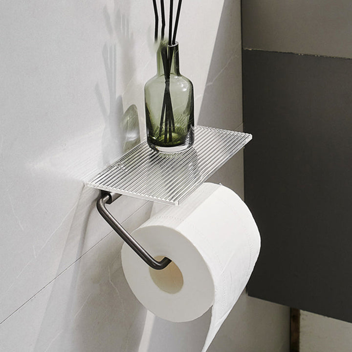BowLift | Modern Bathroom Set Gray Towel Rack Bathroom Shelf Bathroom Accessories Set