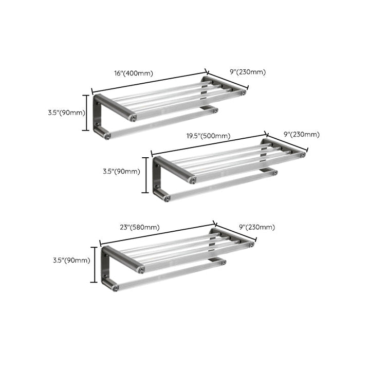 BowLift | Modern Bathroom Set Gray Towel Rack Bathroom Shelf Bathroom Accessories Set