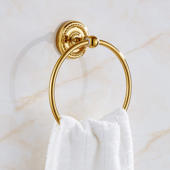 BowLift | Traditional Golden Bathroom Accessories Set Copper Bathroom Set
