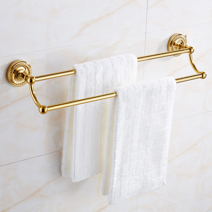BowLift | Traditional Golden Bathroom Accessories Set Copper Bathroom Set