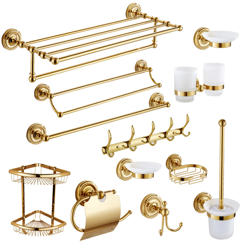 BowLift | Traditional Golden Bathroom Accessories Set Copper Bathroom Set