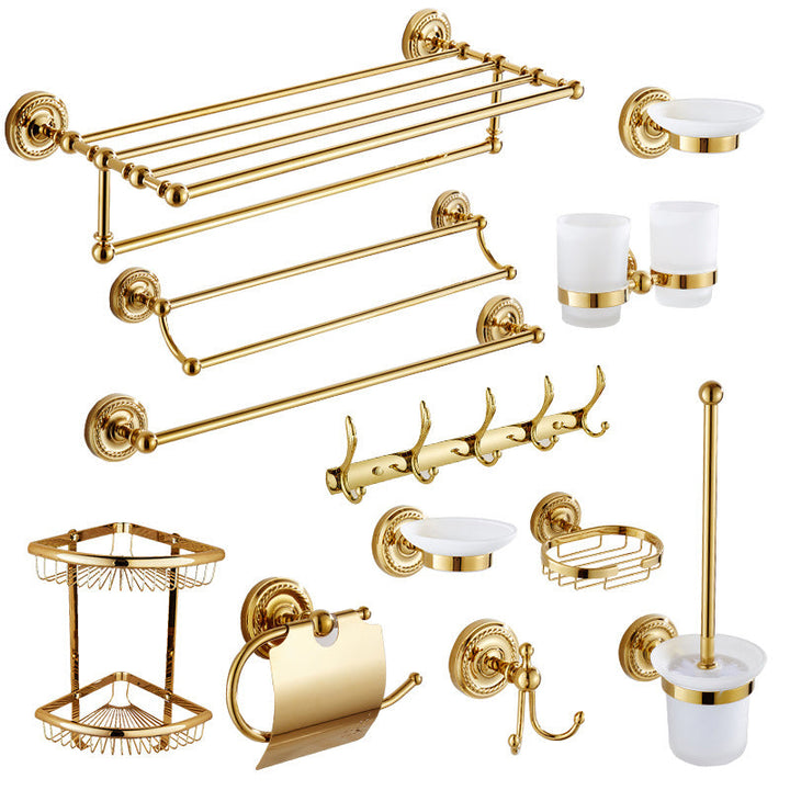 BowLift | Traditional Golden Bathroom Accessories Set Copper Bathroom Set